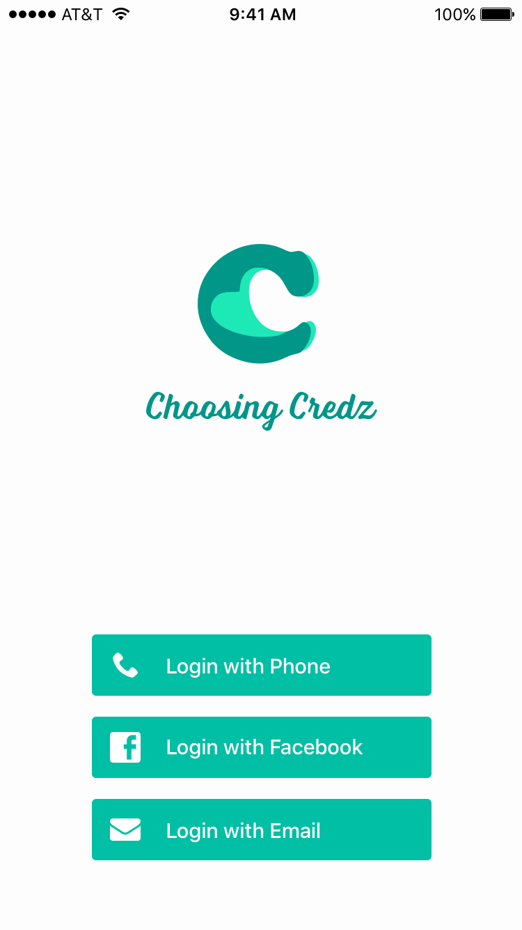 Choosing Credz Welcome Page