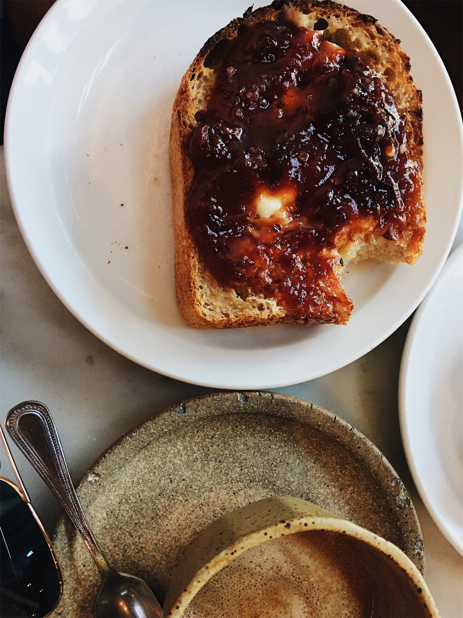 Coffee and Toast With Jam