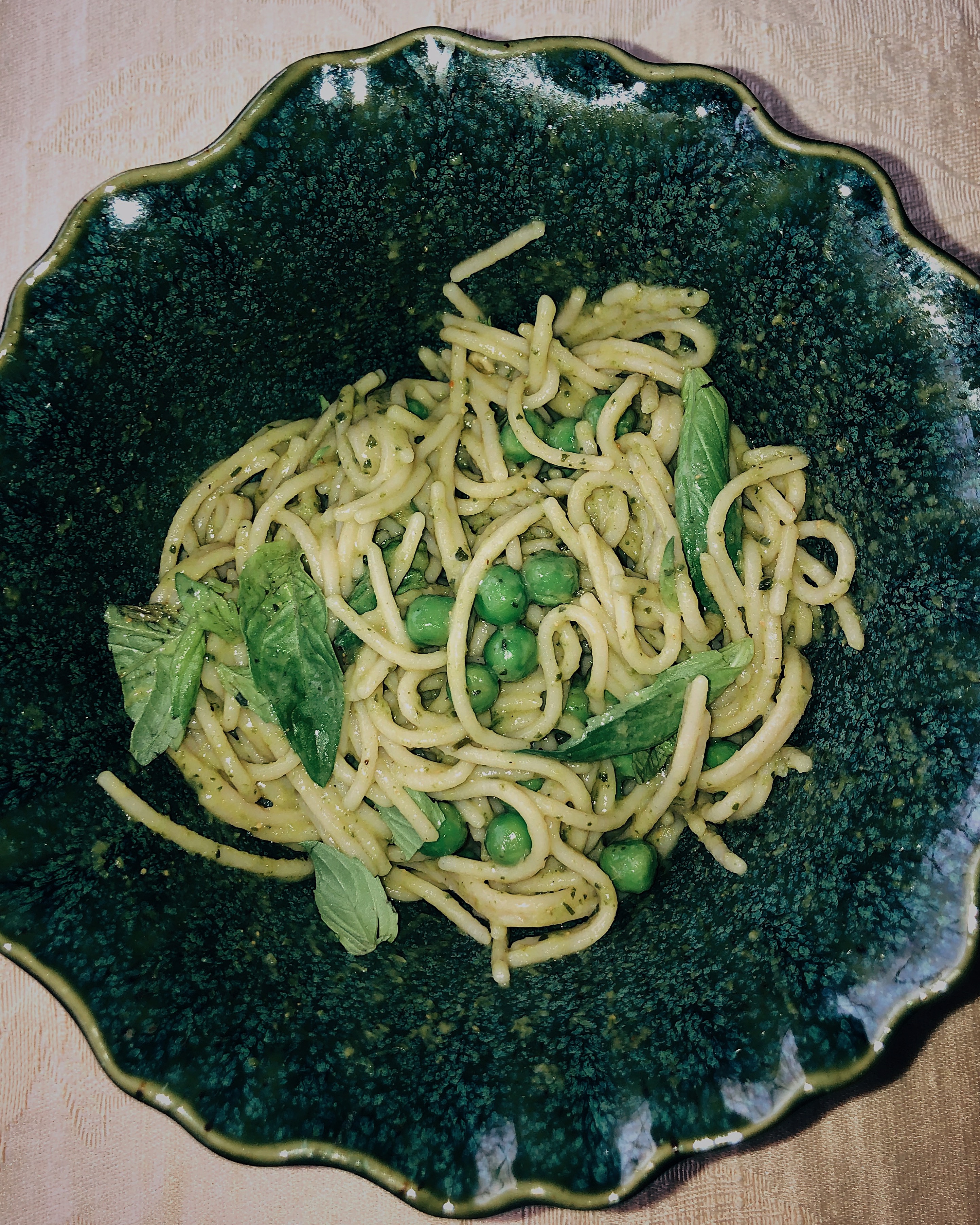 Vegan Pesto and Peas Pasta